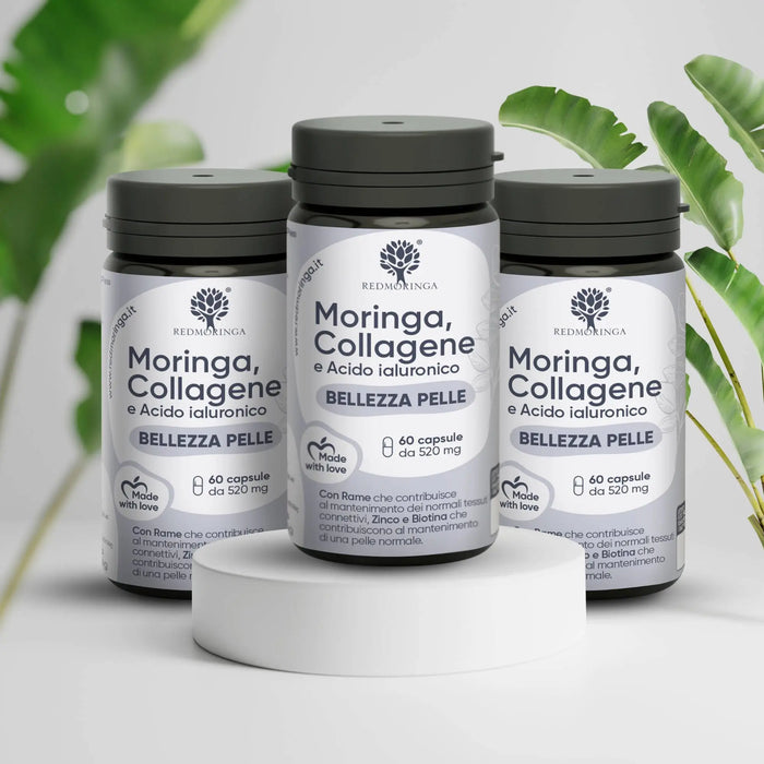 Kollagen Hyaluronsaure Moringa Erganzungsmittel 3 Flaschen