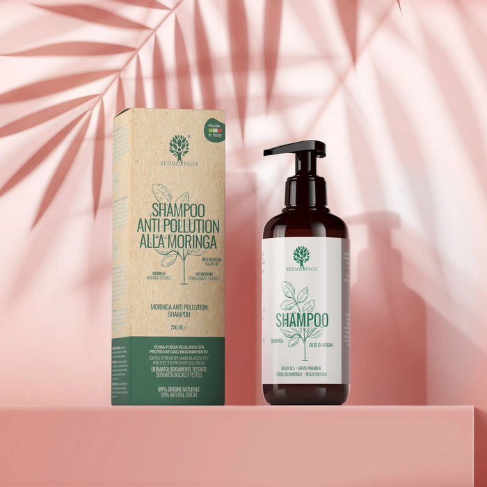 Shampoo mit Moringa EcoBio Natural und Anti Pollution Hair CLEAN up to 72H ökologische Verpackung