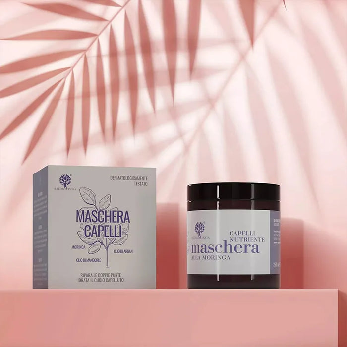 Maske für trockenes Haar mit Moringa und Öko Bio-Kokosöl